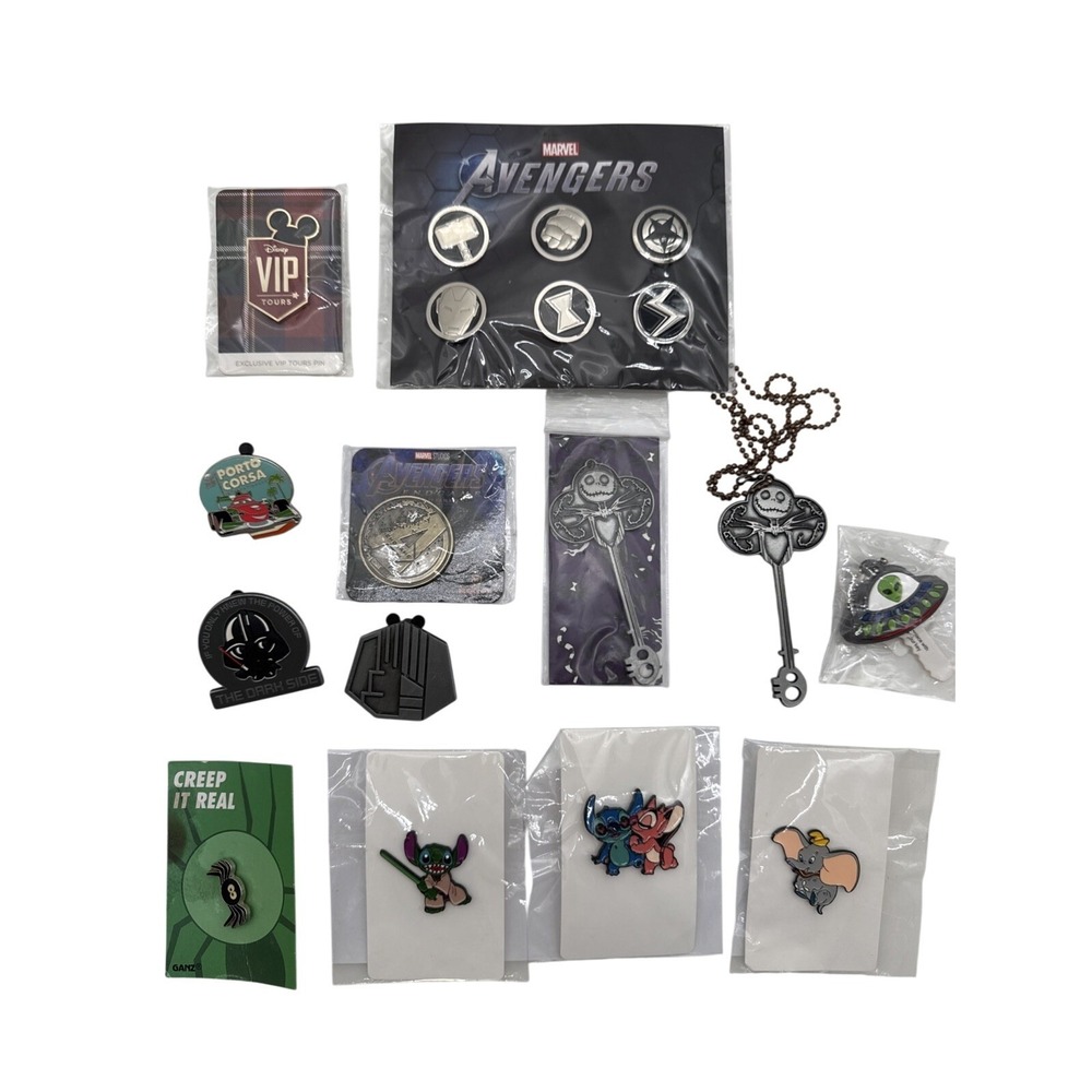 Mixed Disney Lot Avengers Star Wars Stitch Nightmare Before Christmas Pins